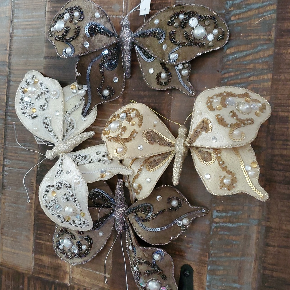 Beaded Butterflies with Clip‎ Decor Set - Picture 2 of 16